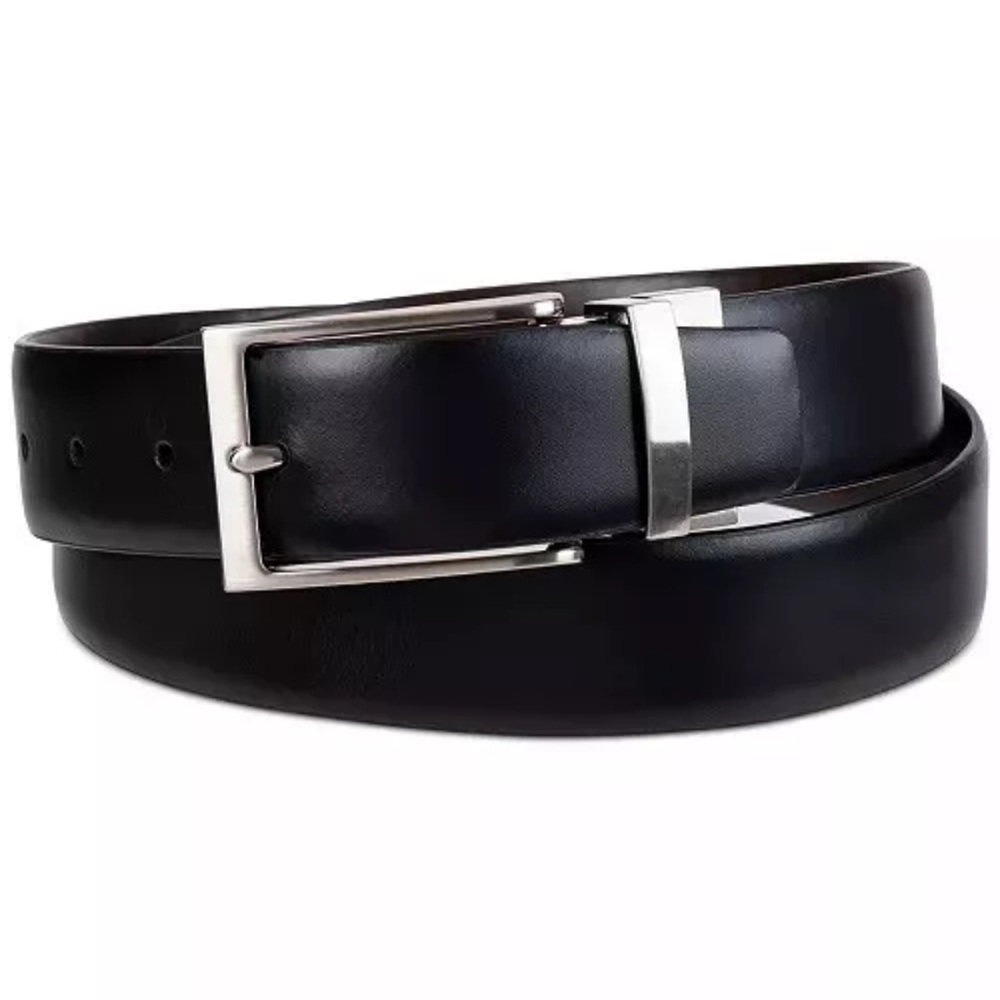😍Calvin Klein Men's Black Leather Dress Belt M 34-36